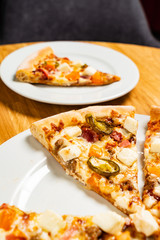 tasty italian pizza on the table