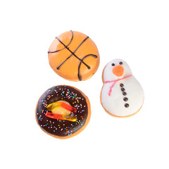 donut or donut with concept on a background.