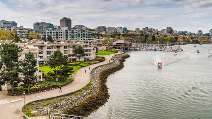 Vancouver, Canada. View of downtown Vancouver. Lookout during mid day.