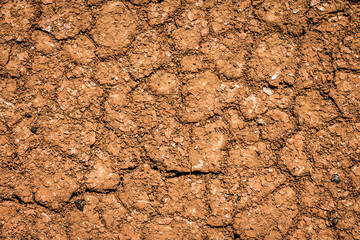 Dry earth, cracked ground, and arid weather.  Dry skin care for parched texture.  Background closeup.