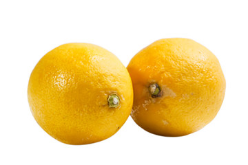 Two ripe lemons