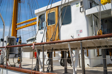 Luxury yacht, northern Mediterranean, Croatia, detail