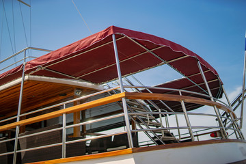 Luxury yacht, northern Mediterranean, Croatia, detail