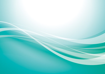 アブストラクト　波　曲線　緑