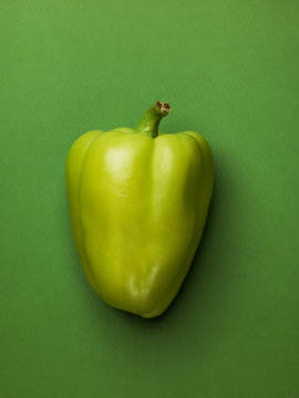 Bright green ripe pepper