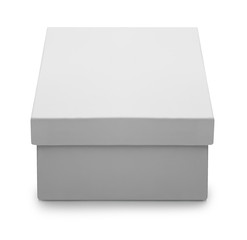 white box isolated on white background clipping path