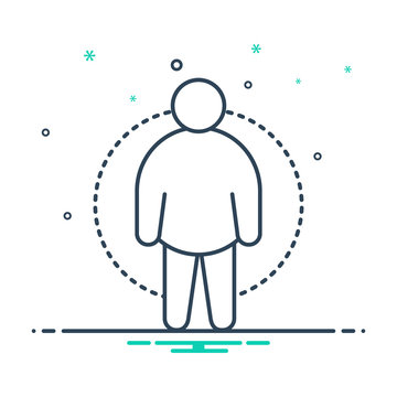 Mix line icon for fatman 