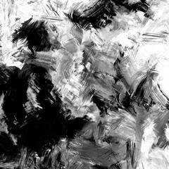 Abstract black and white grunge stained and striped dynamic  background