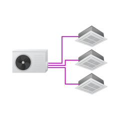 Multi split air conditioning system.