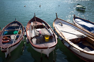Fototapeta na wymiar Fishing Boats Liguria Italy