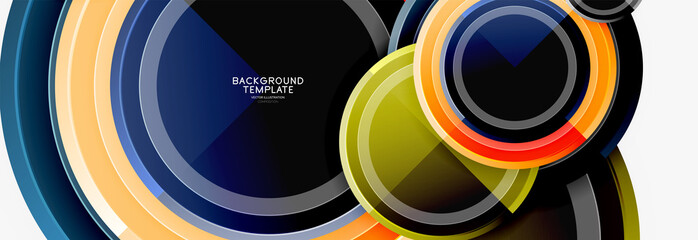 Fototapeta premium Circular pattern, abstract circles composition