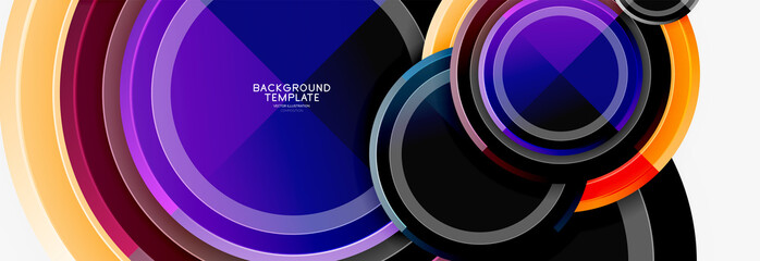 Colorful glossy circles background