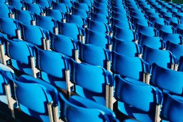Bleachers in the stadium