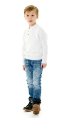 Surprised little boy. Emotions.