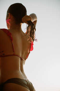Attractive woman from the back