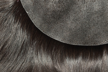 long natural straight remy black human hair extension toupee