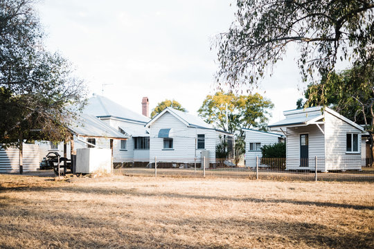 Australian Homestead Prior To Chain Wire Fence Removal