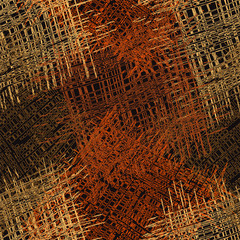 Colorful grunge striped and checkered quilt seamless pattern