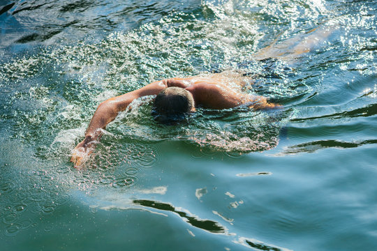Swimming In The Lake.