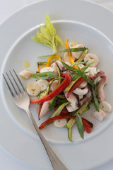 Seafood Salad, Food of Bocca di Magra Italy