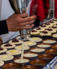 japanese red bean panakes in the making