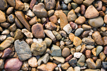 River rocks, various colors, background images