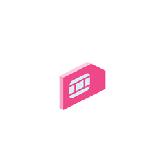 SIM card isometric 3d icon. Flat creative illustration idea.