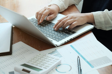 Business People Meeting Design Ideas  with pen analyzing financial documents professional investor working new start up project. Concept. business planning in office.