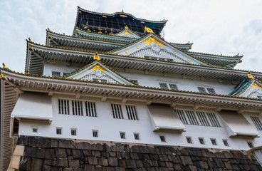 Osaka castle closeup