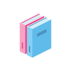 Books 3D Vector Isometric icon