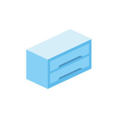 Chest of drawers 3D Vector Isometric icon
