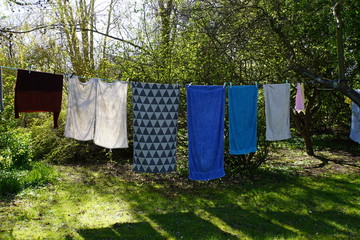 clothes drying on line