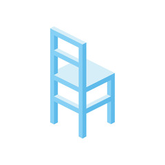 Chair 3D Vector Isometric icon