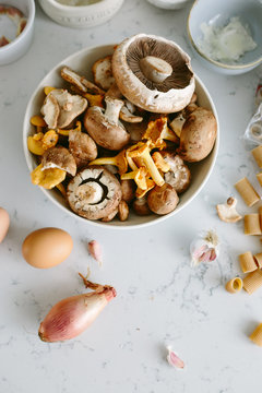 Mushrooms and pasta