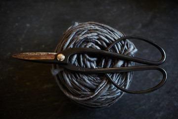 Wool Yarn with Japanese Sciccors