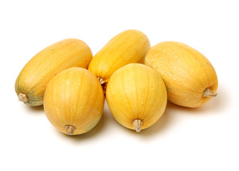 organic spaghetti squash Cucurbita pepo vegetable on white background
