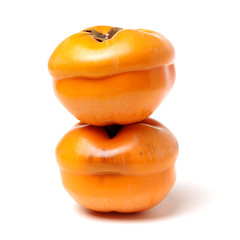 persimmon on white background