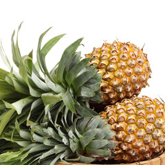 Pineapple on white background 