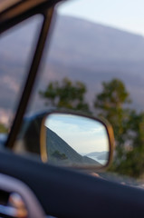 Naklejka premium A side mirror view