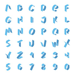 Vector 3d Isometric fonts alphabet, letter Design abc typography set, sign, typographic, geometric, logos