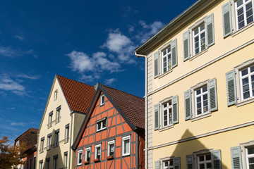 Fototapeta na wymiar colorful houses in Bad Mergentheim, Germany