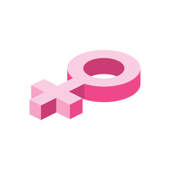 Male and Female 3d vector icon isometric pink and blue color minimalism illustrate