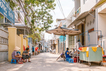 Locals on the streets. Vietnam. Nha Trang. May 25, 2015