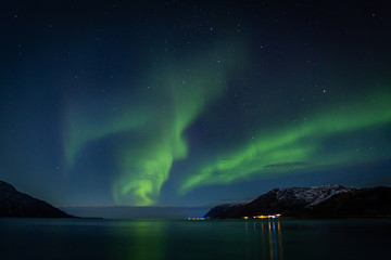 Fantastischer Nachthimmel in Norwegen