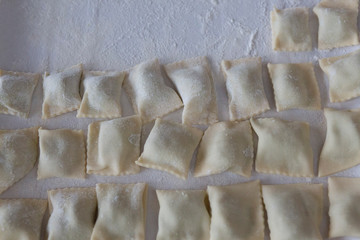 Making Ravioli with Spinach and Tomato Italy