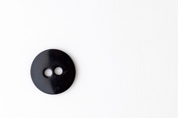 beautiful old retro button on white background, short focus