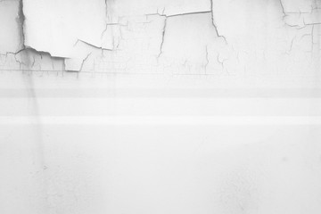 White Peeling Broken Paint on Body Car Background.