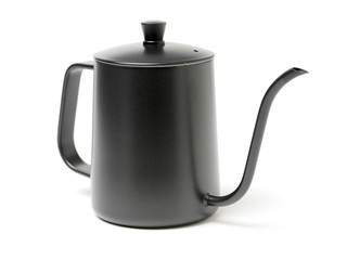 Small coffee pot on white background