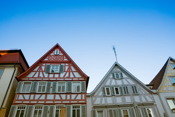Fototapeta premium traditional German half timbered houses in Neckarsulm, Germany