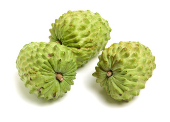 Custard apple isolated on white background,annona
